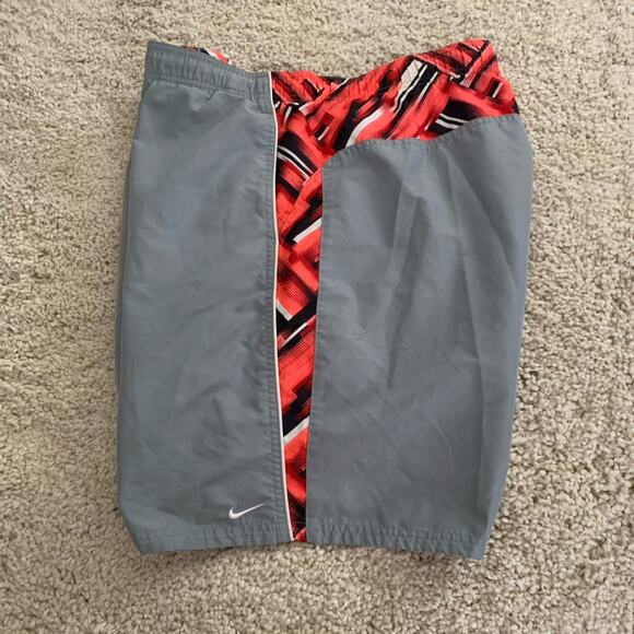 Nike Swim Trunks Mens XL NESS5383 Mesh Brief Elastic Waist Drawstring Gray - Picture 1 of 8
